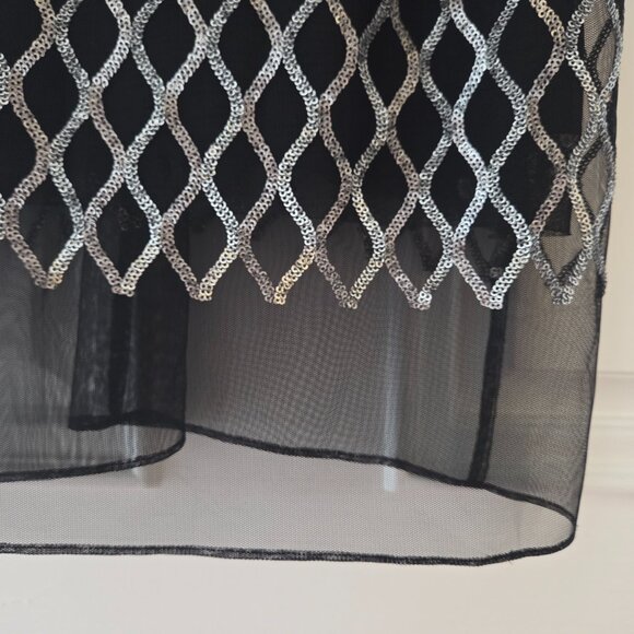 Sleeveless LBD with silver, as new, US06 - Picture 4 of 6